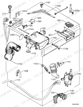 Взрыв-схема стиральной машины Corbero LI860/1 - Схема узла Hydraulic System 272